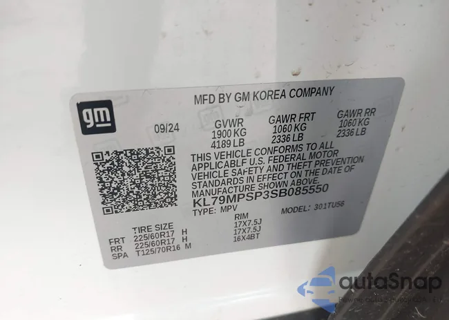 KL79MPSP3SB085550: 42267062