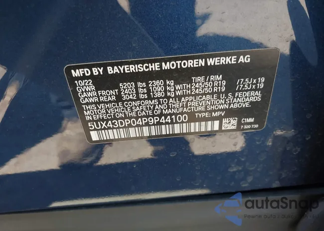 5UX43DP04P9P44100: 42267136