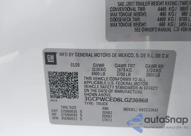 3GCPWCED6LG236968: 42267170