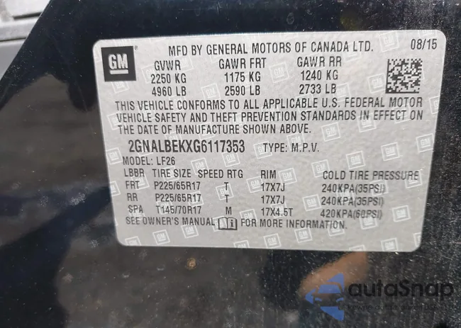 2GNALBEKXG6117353: 42267251