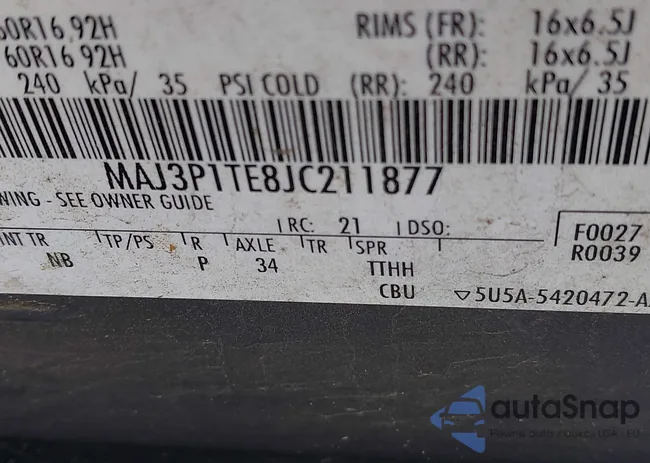 MAJ3P1TE8JC211877: 42268348