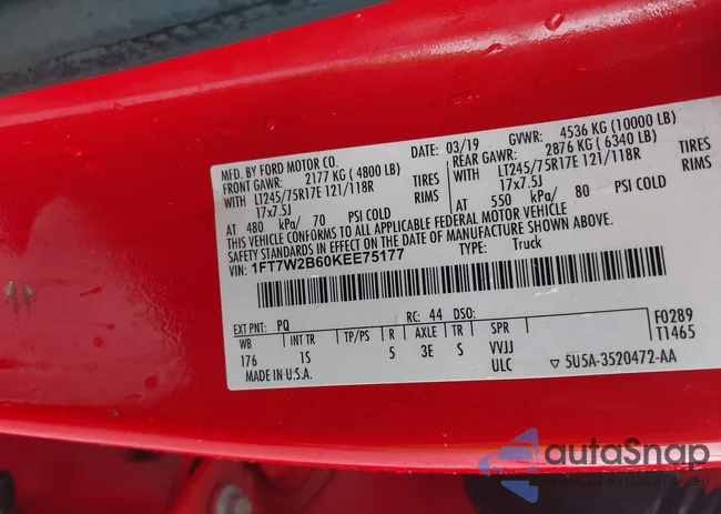 1FT7W2B60KEE75177: 42268416