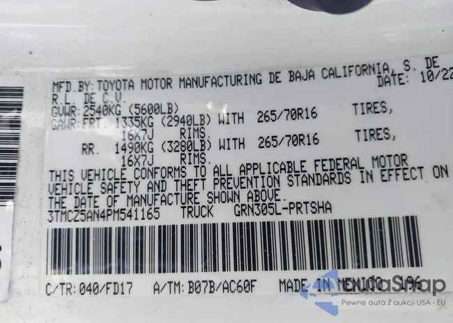 3TMCZ5AN4PM541165: 42268454