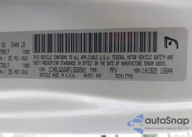 1C4BJWDG0FL568501: 42268463