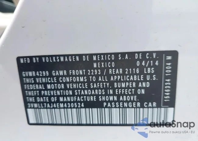 3VWLL7AJ4EM430524: 42268673