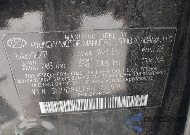 5NPD84LF6HH205905: 42268812