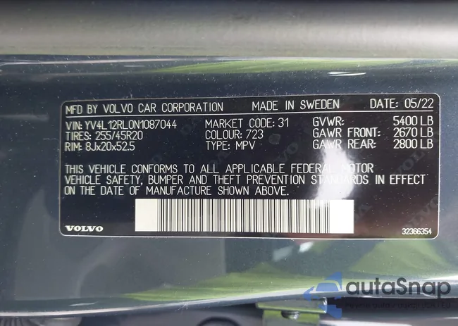 YV4L12RL0N1087044: 42268843