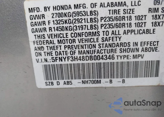 5FNYF3H48DB004346: 42267889