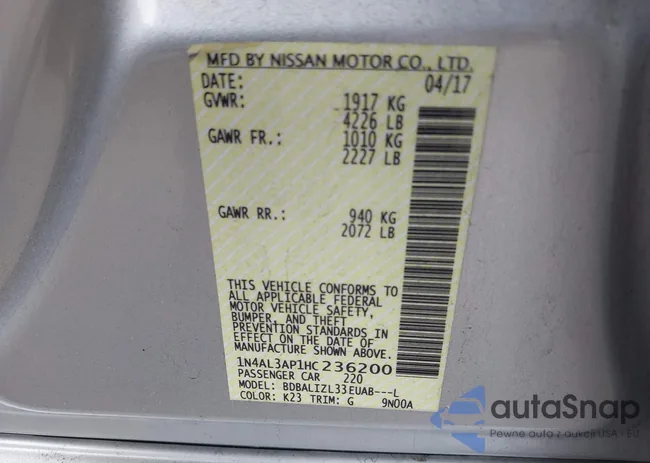 1N4AL3AP1HC236200: 42267968