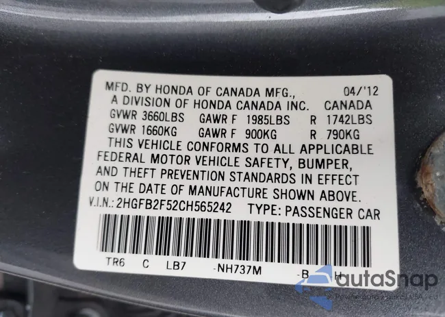 2HGFB2F52CH565242: 42268028