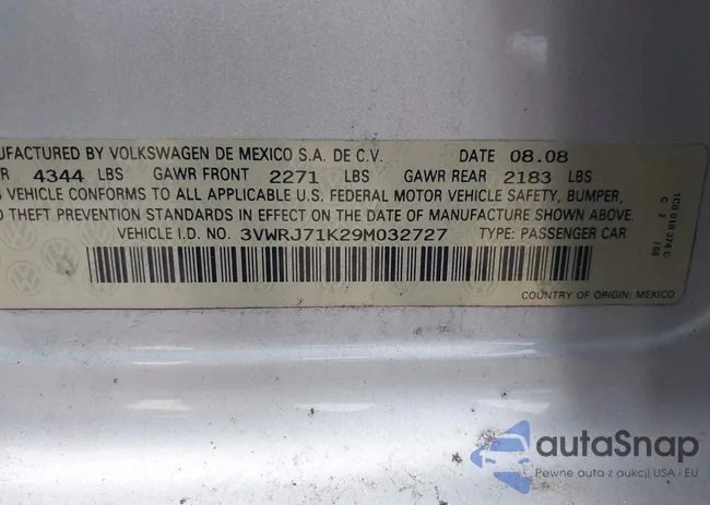 3VWRJ71K29M032727: 42268068