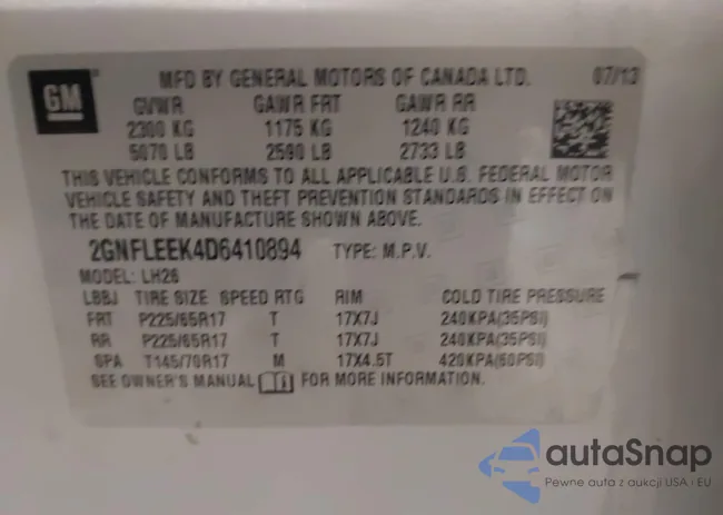 2GNFLEEK4D6410894: 42268083