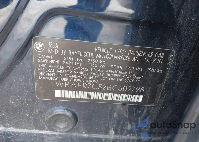 WBAFR7C52BC602798: 42268270