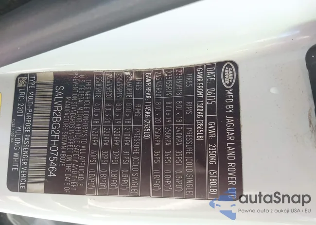 SALVR2BG2FH075464: 42268278