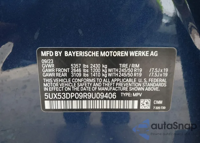 5UX53DP09R9U09406: 42269327