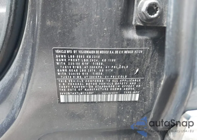 3VV2B7AX7LM113597: 42269457