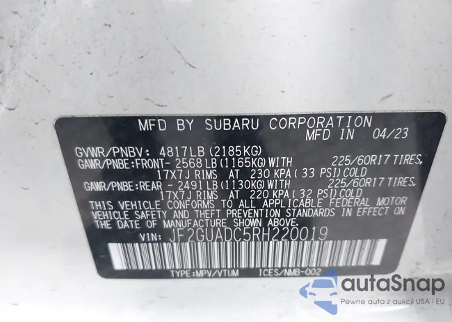 JF2GUADC5RH220019: 42269592