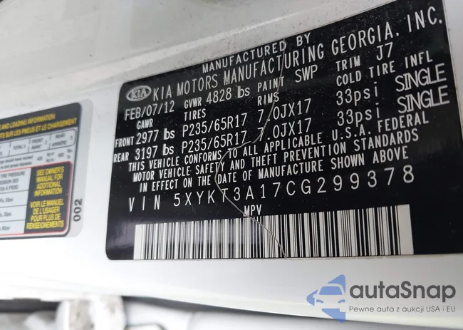 5XYKT3A17CG299378: 42269062