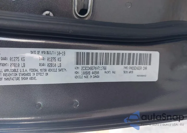 2C3CDXBG7KH711766: 42269267