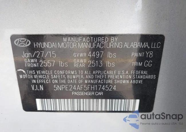 5NPE24AF5FH174524: 42270501