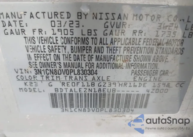 3N1CN8DV0PL830304: 42270511