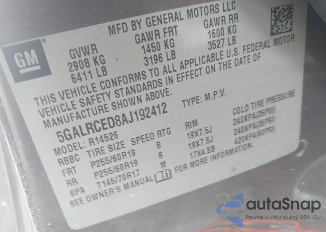 5GALRCED8AJ192412: 42270613