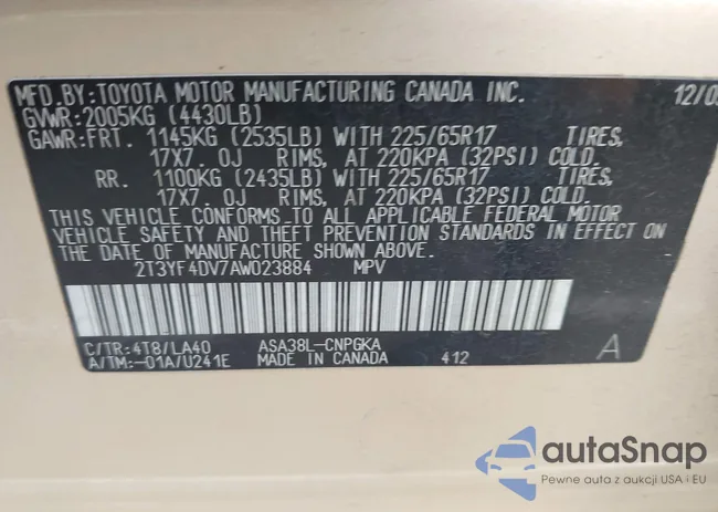 2T3YF4DV7AW023884: 42270776