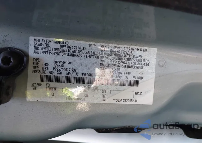 1FADP5AU7DL500436: 42270861