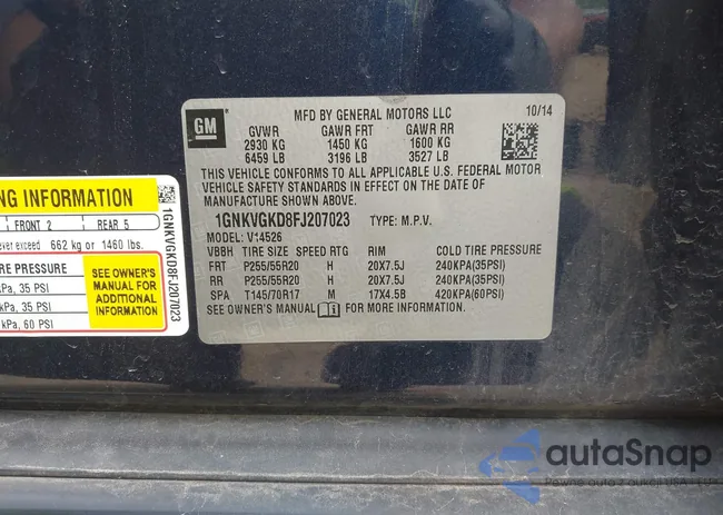 1GNKVGKD8FJ207023: 42269955