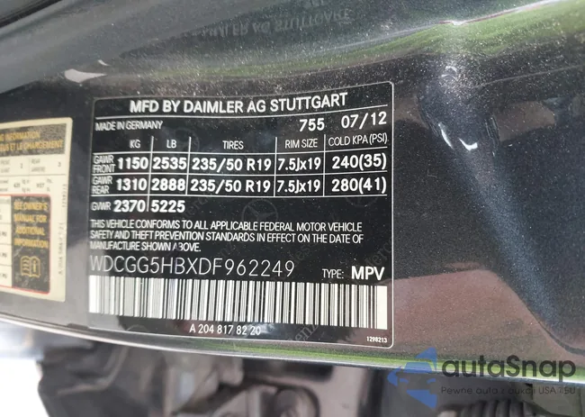 WDCGG5HBXDF962249: 42270001