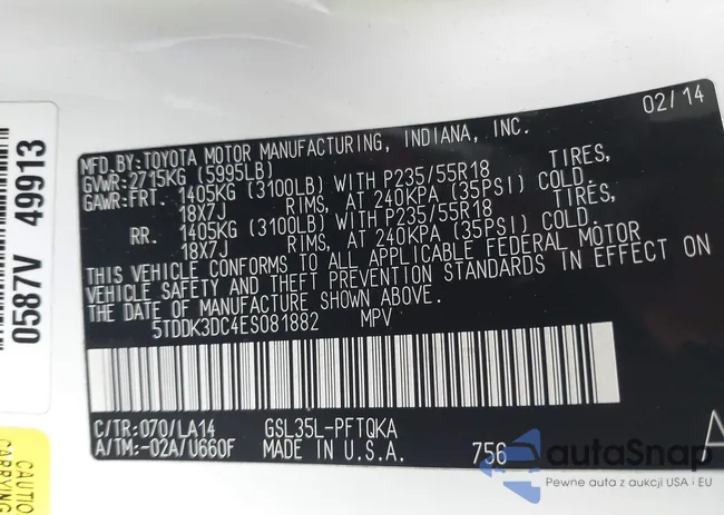 5TDDK3DC4ES081882: 42270167