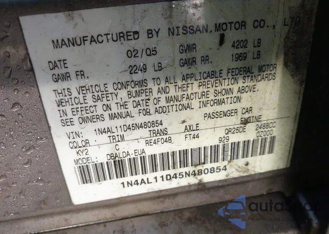 1N4AL11D45N480854: 42270168