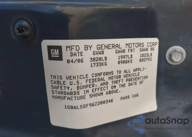 1G8AL55F96Z200346: 42271348