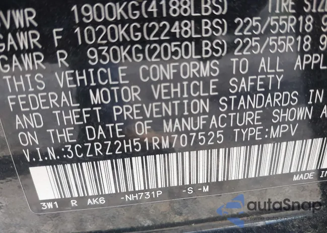 3CZRZ2H51RM707525: 42271359