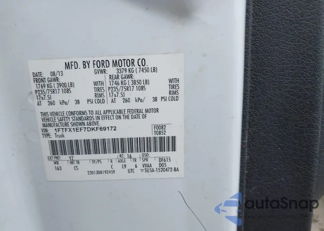 1FTFX1EF7DKF69172: 42271426