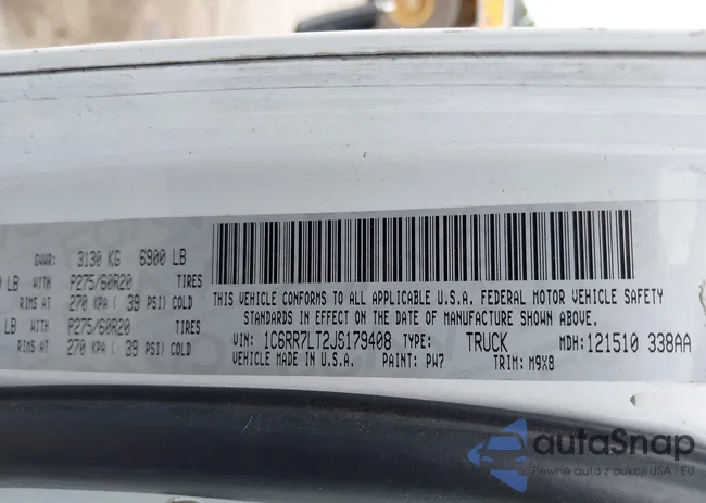 1C6RR7LT2JS179408: 42271437