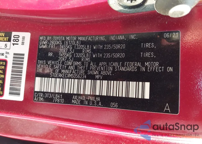 5TDERKECXMS056234: 42271585