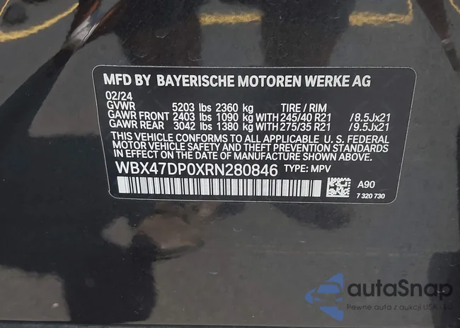 WBX47DP0XRN280846: 42271710