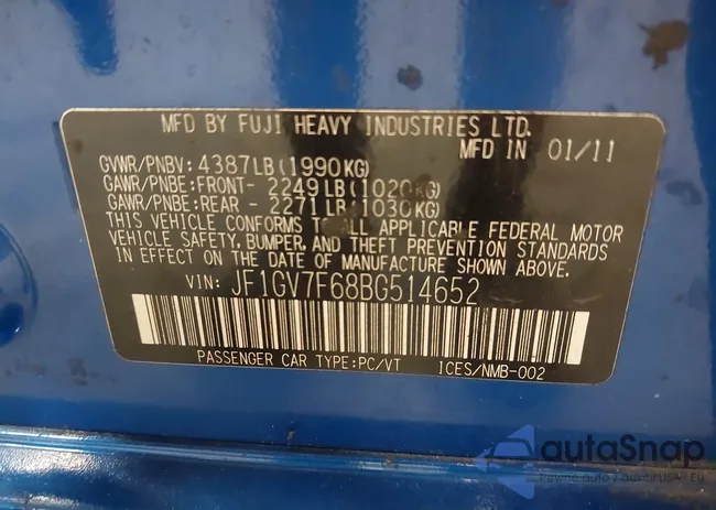 JF1GV7F68BG514652: 42271826