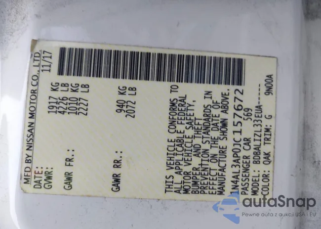 1N4AL3AP0JC157672: 42270931