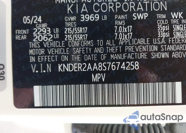 KNDER2AA8S7674258: 42271049