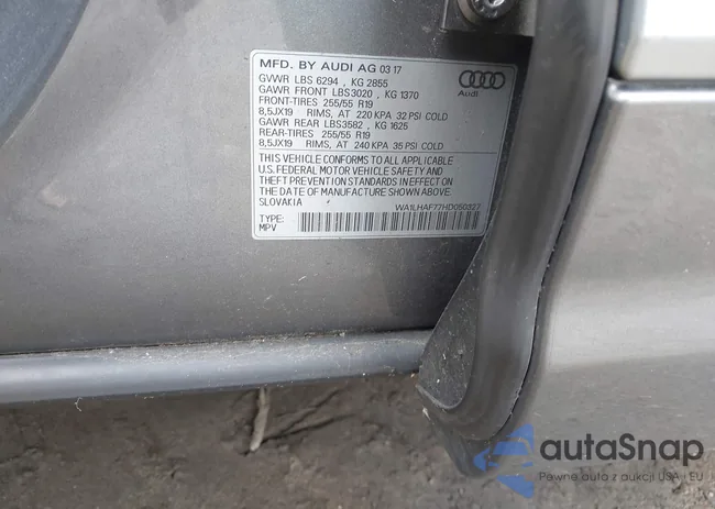 WA1LHAF77HD050327: 42271280