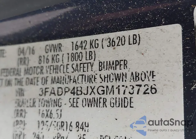 3FADP4BJXGM173726: 42272372