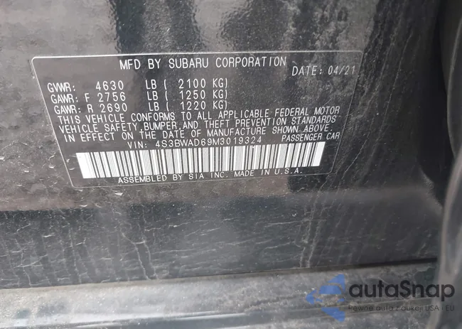 4S3BWAD69M3019324: 42272428