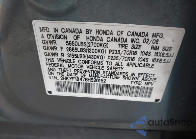 2HKYF18476H526152: 42272561