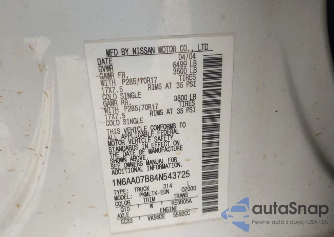 1N6AA07B84N543725: 42272583