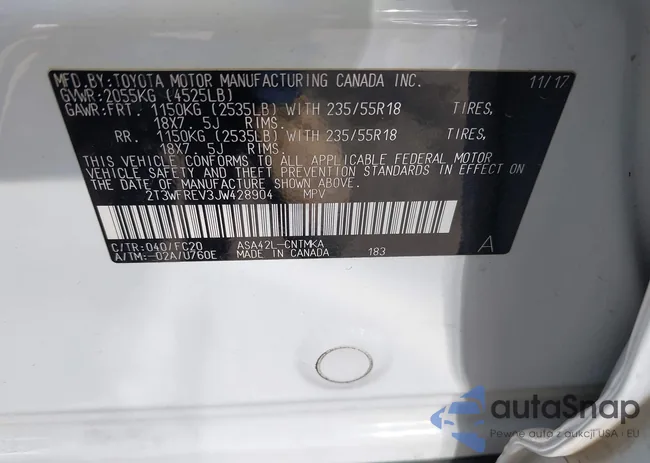 2T3WFREV3JW428904: 42272671