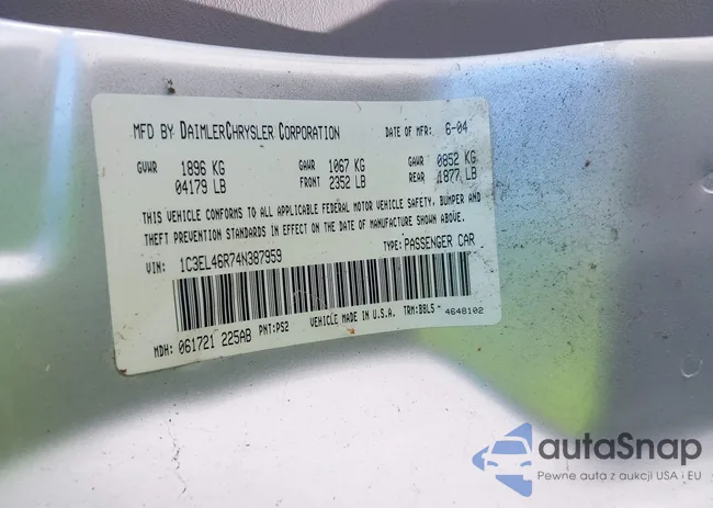 1C3EL46R74N387959: 42272723