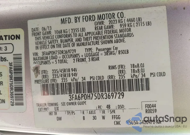 3FA6P0H75DR369729: 42272811