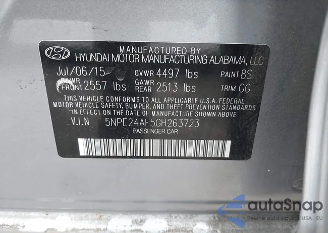 5NPE24AF5GH263723: 42271929